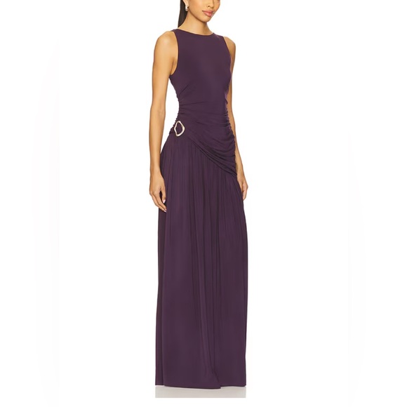 YLLW THE LABEL Estelle Dress, XS in Plum - Picture 4 of 8